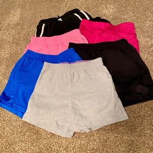 Athletic Works Kids Shorts Set - Black, Pink, Blue, Gray